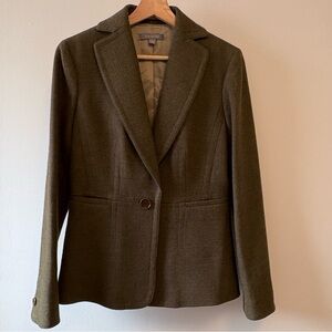 Brilliant Ann Taylor Olive Wool Blazer